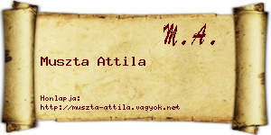 Muszta Attila névjegykártya
